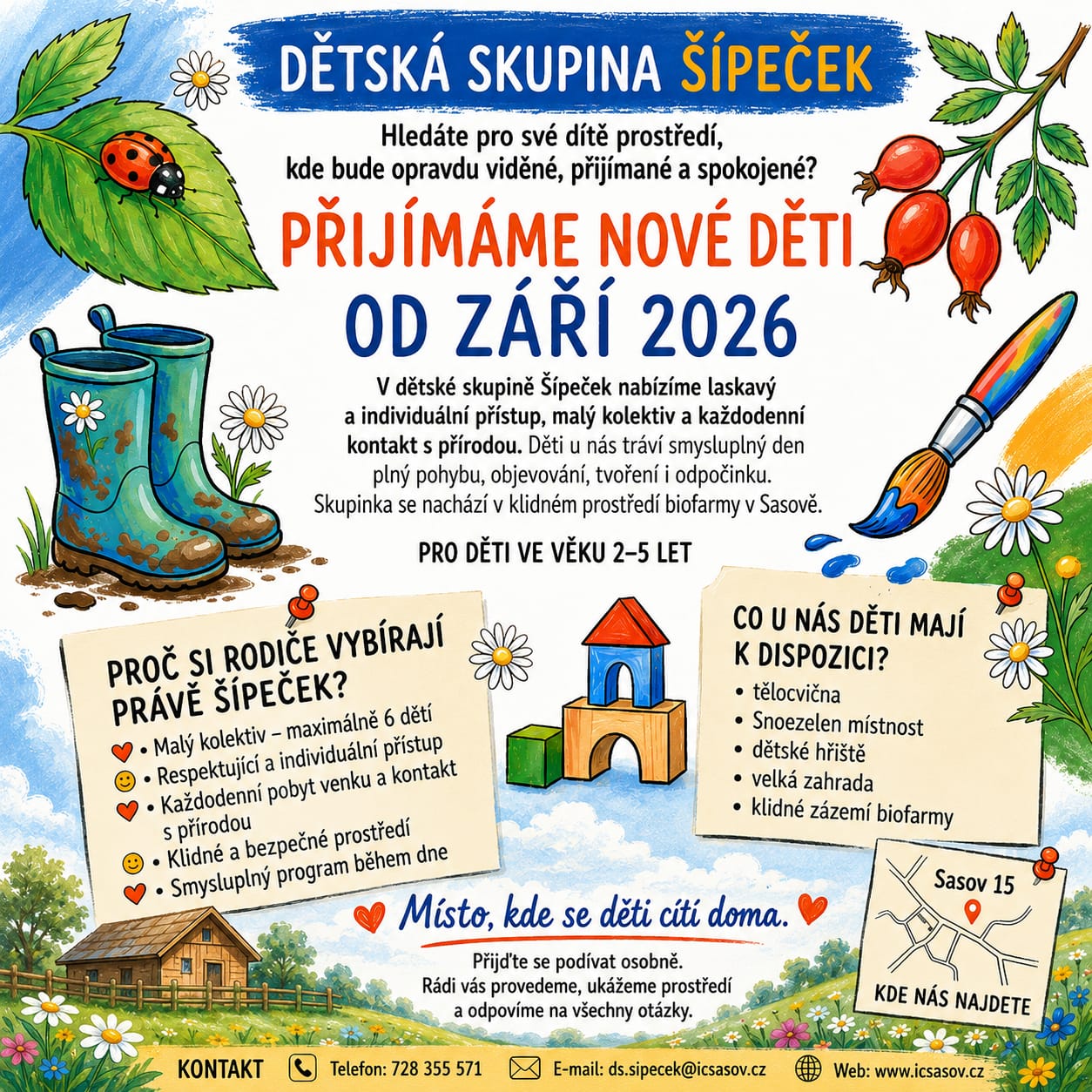 Přijímáme nové děti od září 2026